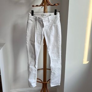Size 0/25 lucky brand white skinny jeans
